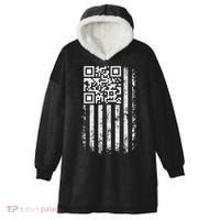 Funny Qr Scan Me President Trump 4547 Trump Dancing Code Hooded Wearable Blanket thumb 0
