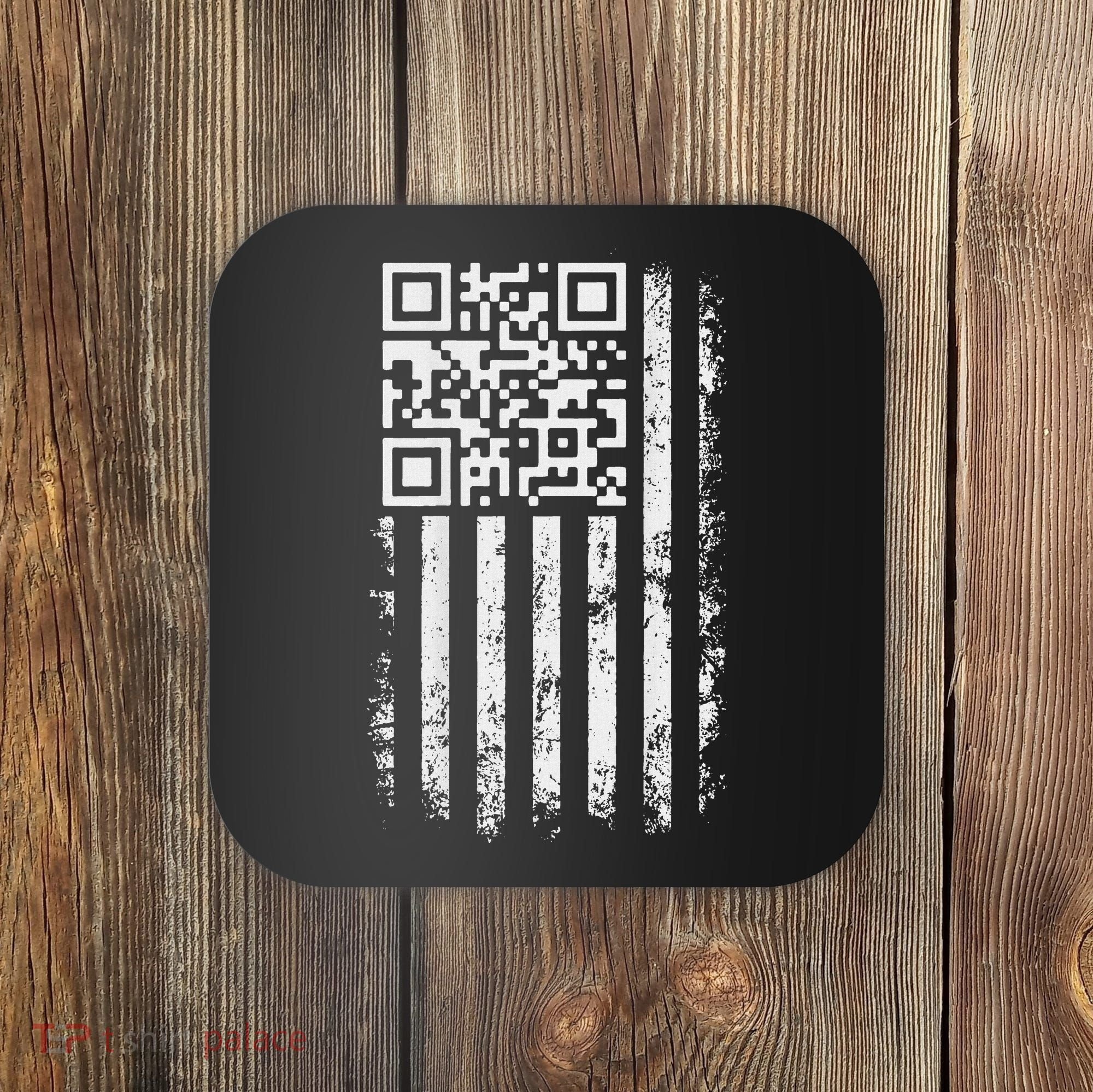 Funny Qr Scan Me President Trump 4547 Trump Dancing Code Coaster