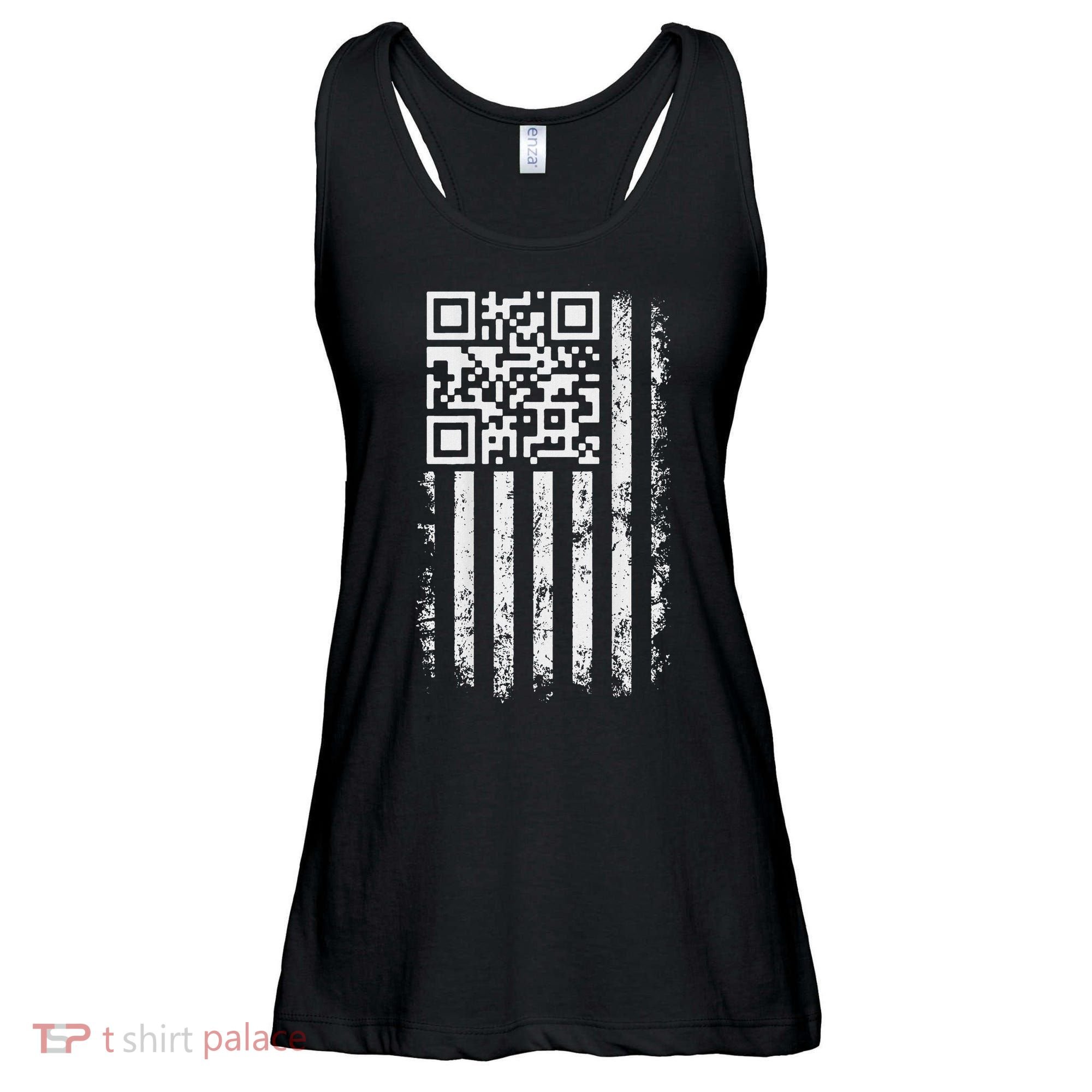 Funny Qr Scan Me President Trump 4547 Trump Dancing Code Ladies Essential Flowy Tank
