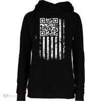 Funny Qr Scan Me President Trump 4547 Trump Dancing Code Womens Funnel Neck Pullover Hood thumb 0