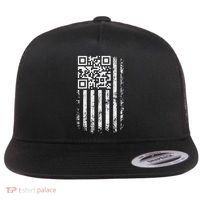 Funny Qr Scan Me President Trump 4547 Trump Dancing Code Flat Bill Trucker Hat thumb 0