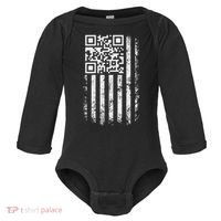 Funny Qr Scan Me President Trump 4547 Trump Dancing Code Baby Long Sleeve Bodysuit thumb 0