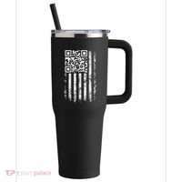Funny Qr Scan Me President Trump 4547 Trump Dancing Code 40oz Vacuum Insulated Stainless Steel Travel Tumbler thumb 0