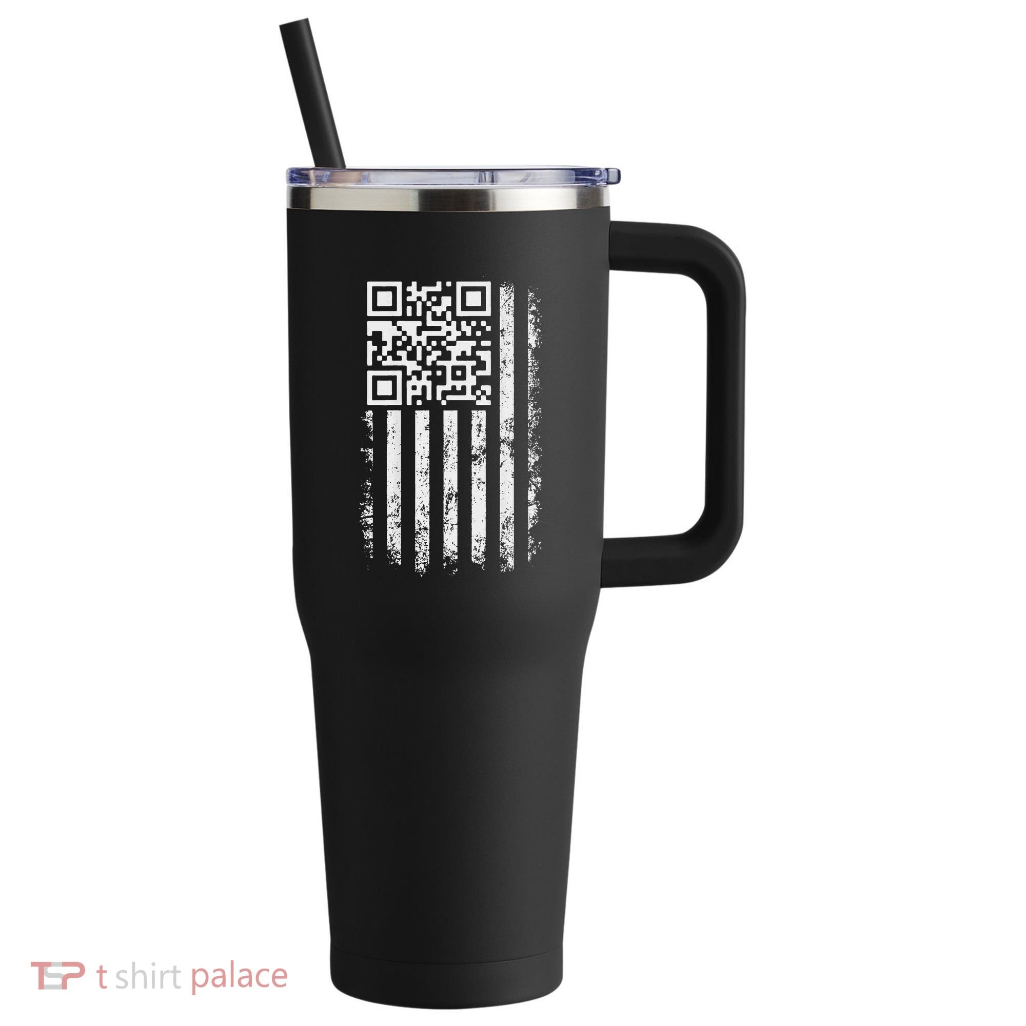 Funny Qr Scan Me President Trump 4547 Trump Dancing Code 40oz Vacuum Insulated Stainless Steel Travel Tumbler