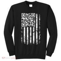Funny Qr Scan Me President Trump 4547 Trump Dancing Code Tall Sweatshirt thumb 0