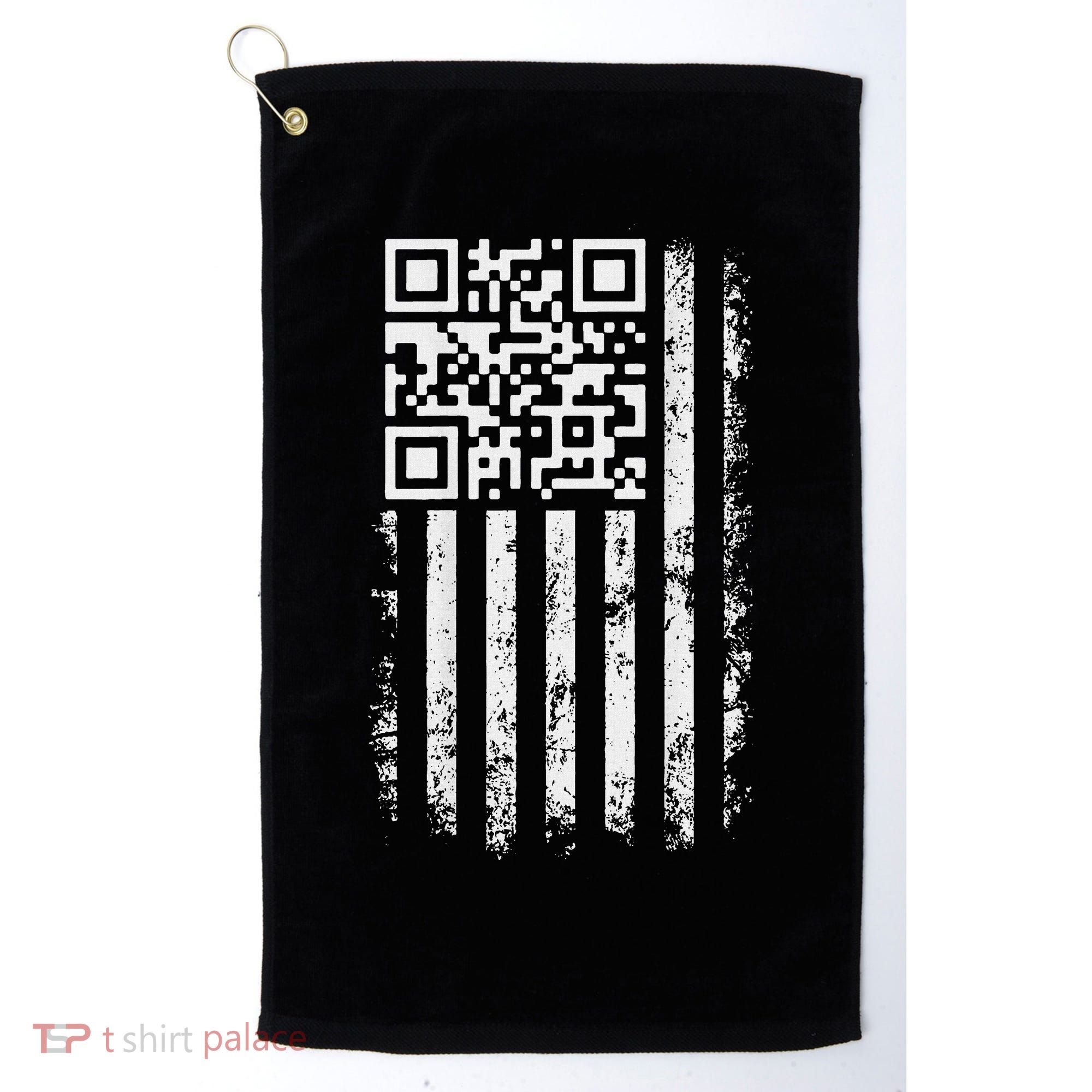 Funny Qr Scan Me President Trump 4547 Trump Dancing Code Golf Towel