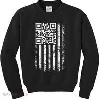 Funny Qr Scan Me President Trump 4547 Trump Dancing Code Kids Sweatshirt thumb 0