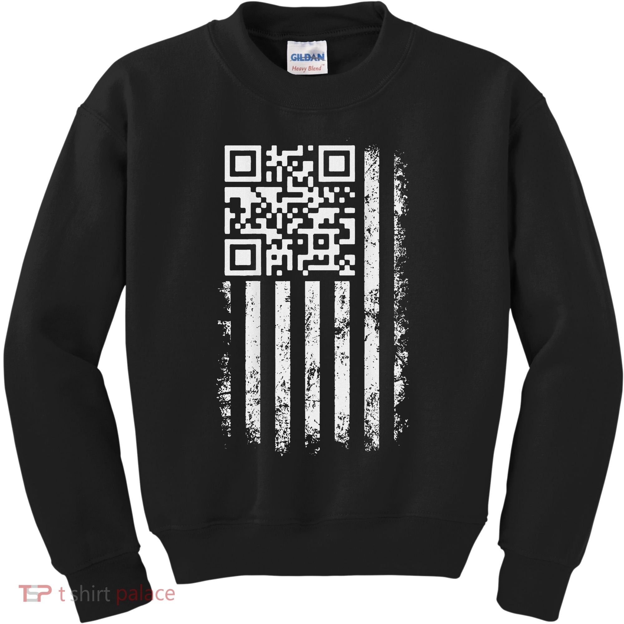 Funny Qr Scan Me President Trump 4547 Trump Dancing Code Kids Sweatshirt