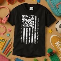 Funny Qr Scan Me President Trump 4547 Trump Dancing Code Kids T-Shirt thumb 3