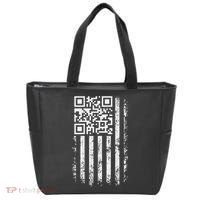 Funny Qr Scan Me President Trump 4547 Trump Dancing Code Tote Bag thumb 0