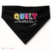 Funny Quilt Whisperer Quilting Saying Quote Sewing Gift Idea Great Gift USA-Made Doggie Bandana thumb 0