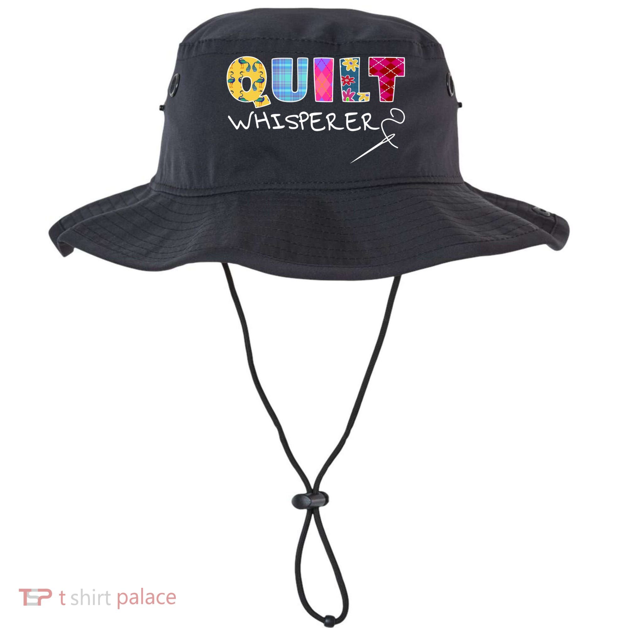Funny Quilt Whisperer Quilting Saying Quote Sewing Gift Idea Great Gift Bucket Hat