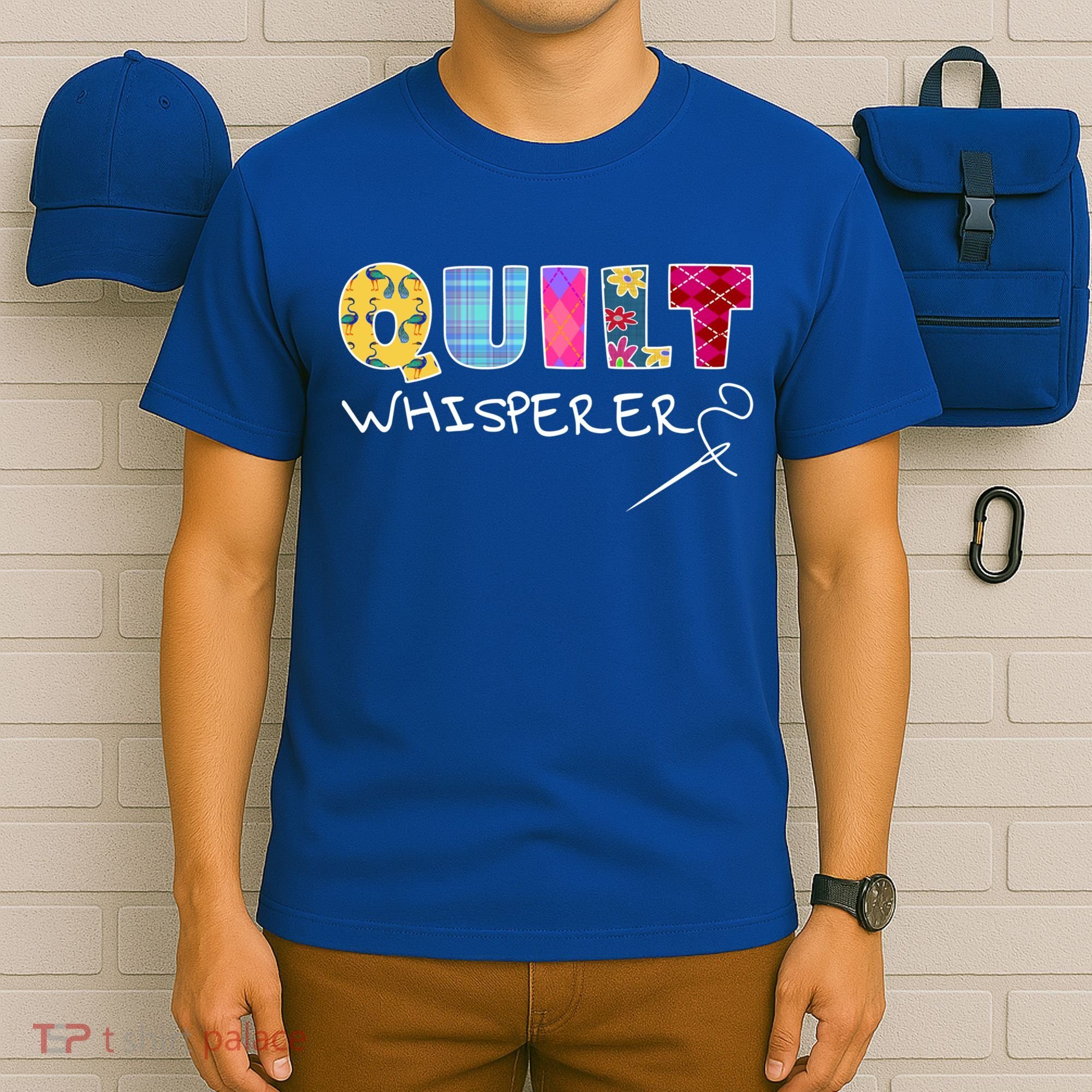 Funny Quilt Whisperer Quilting Saying Quote Sewing Gift Idea Great Gift T-Shirt