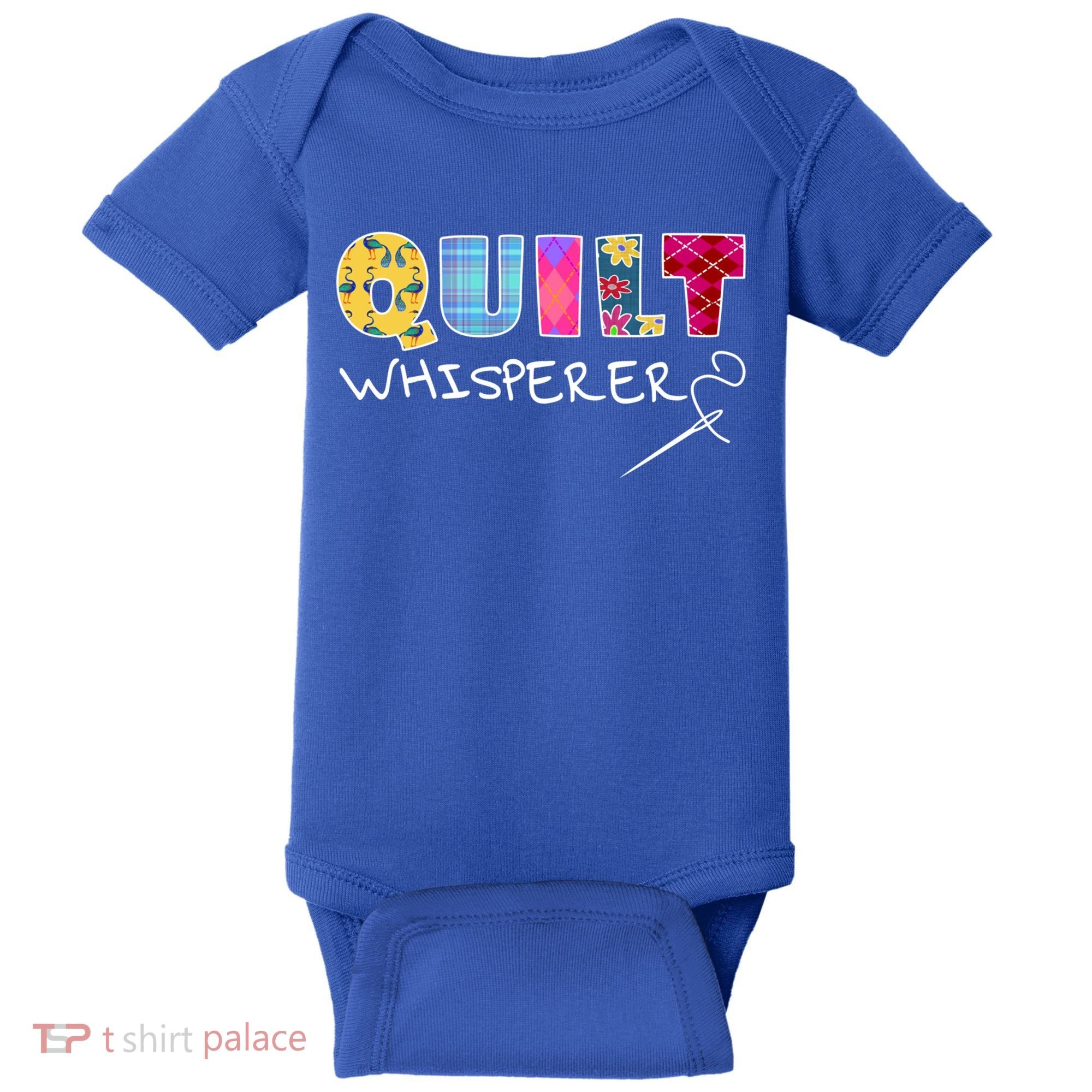Funny Quilt Whisperer Quilting Saying Quote Sewing Gift Idea Great Gift Baby Bodysuit
