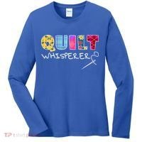 Funny Quilt Whisperer Quilting Saying Quote Sewing Gift Idea Great Gift Women's Long Sleeve Shirt thumb 0