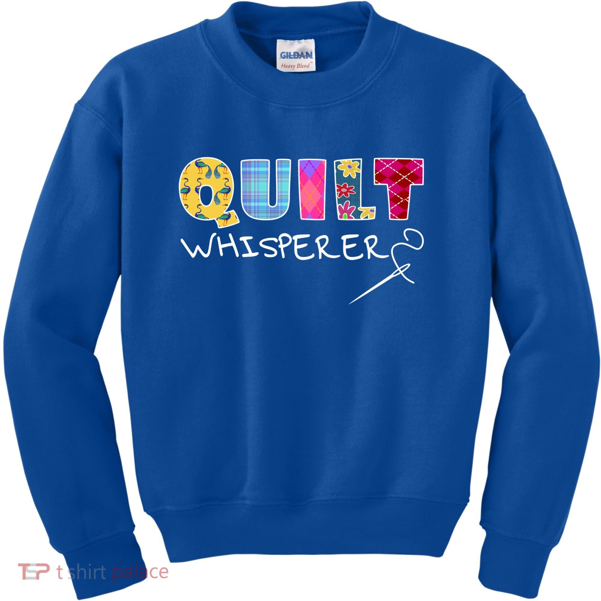 Funny Quilt Whisperer Quilting Saying Quote Sewing Gift Idea Great Gift Kids Sweatshirt