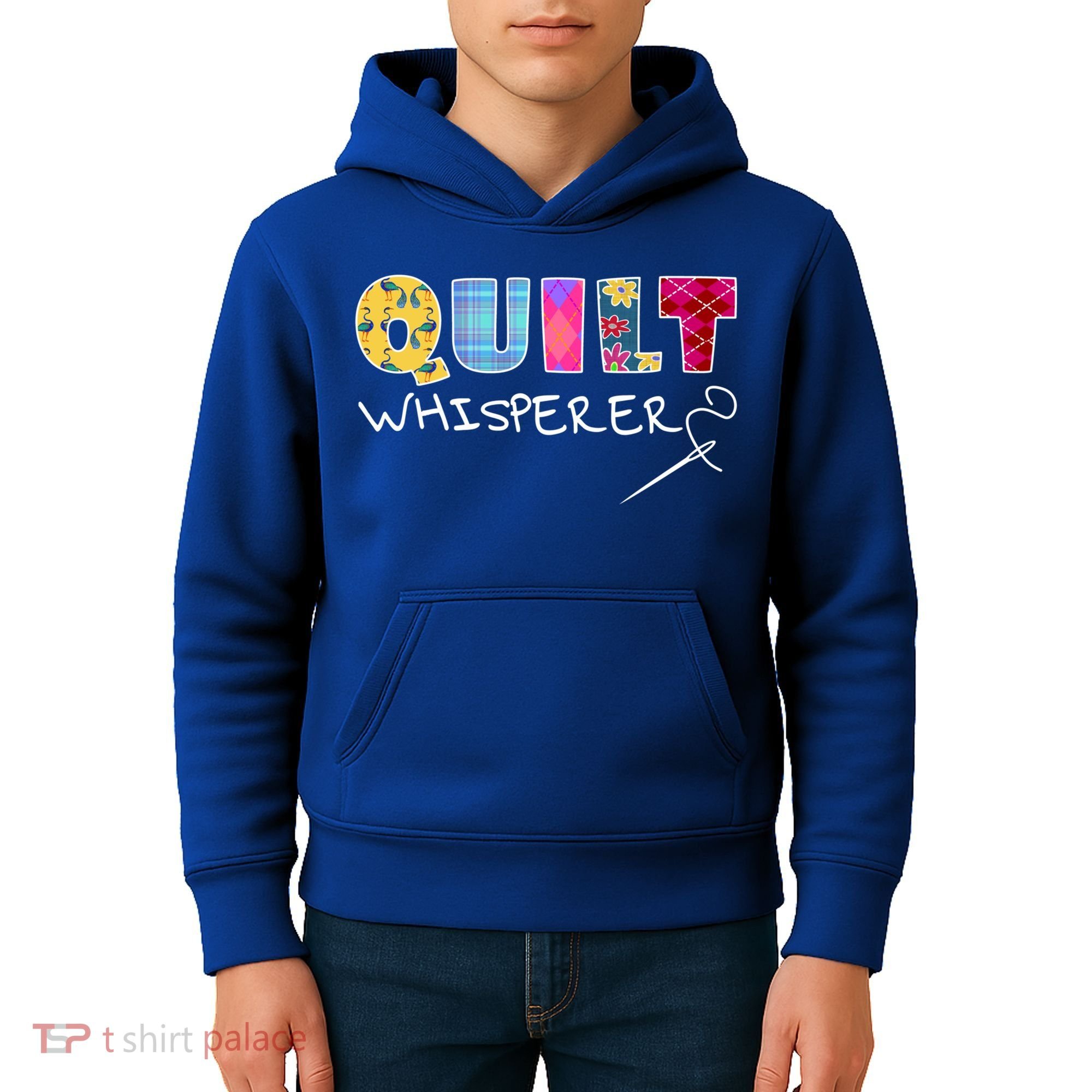 Funny Quilt Whisperer Quilting Saying Quote Sewing Gift Idea Great Gift Kids Hoodie
