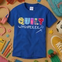 Funny Quilt Whisperer Quilting Saying Quote Sewing Gift Idea Great Gift Kids T-Shirt thumb 3