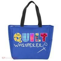 Funny Quilt Whisperer Quilting Saying Quote Sewing Gift Idea Great Gift Tote Bag thumb 0