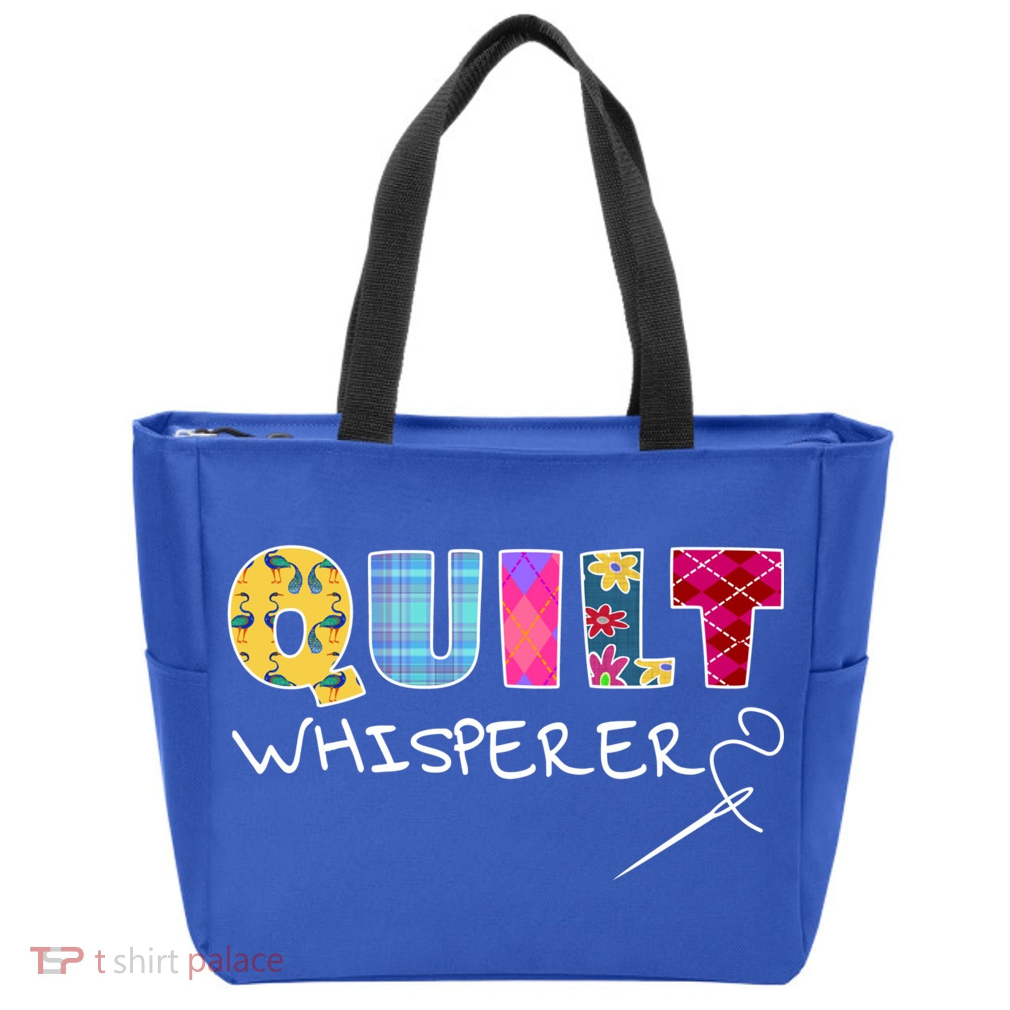 Funny Quilt Whisperer Quilting Saying Quote Sewing Gift Idea Great Gift Tote Bag