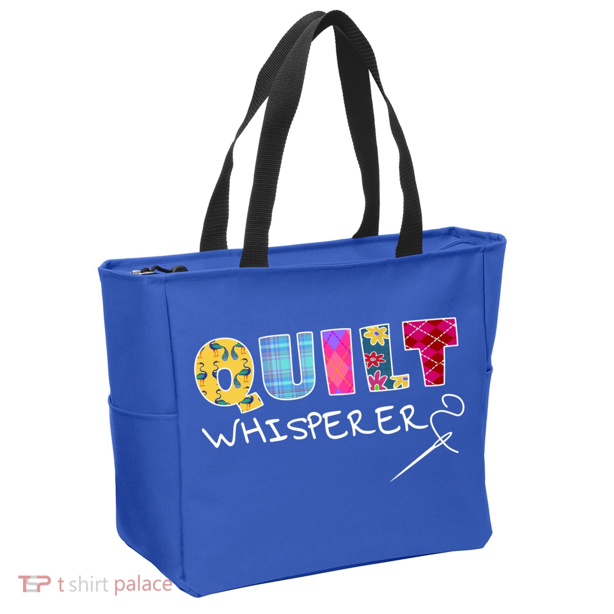 Funny Quilt Whisperer Quilting Saying Quote Sewing Gift Idea Great Gift Tote Bag