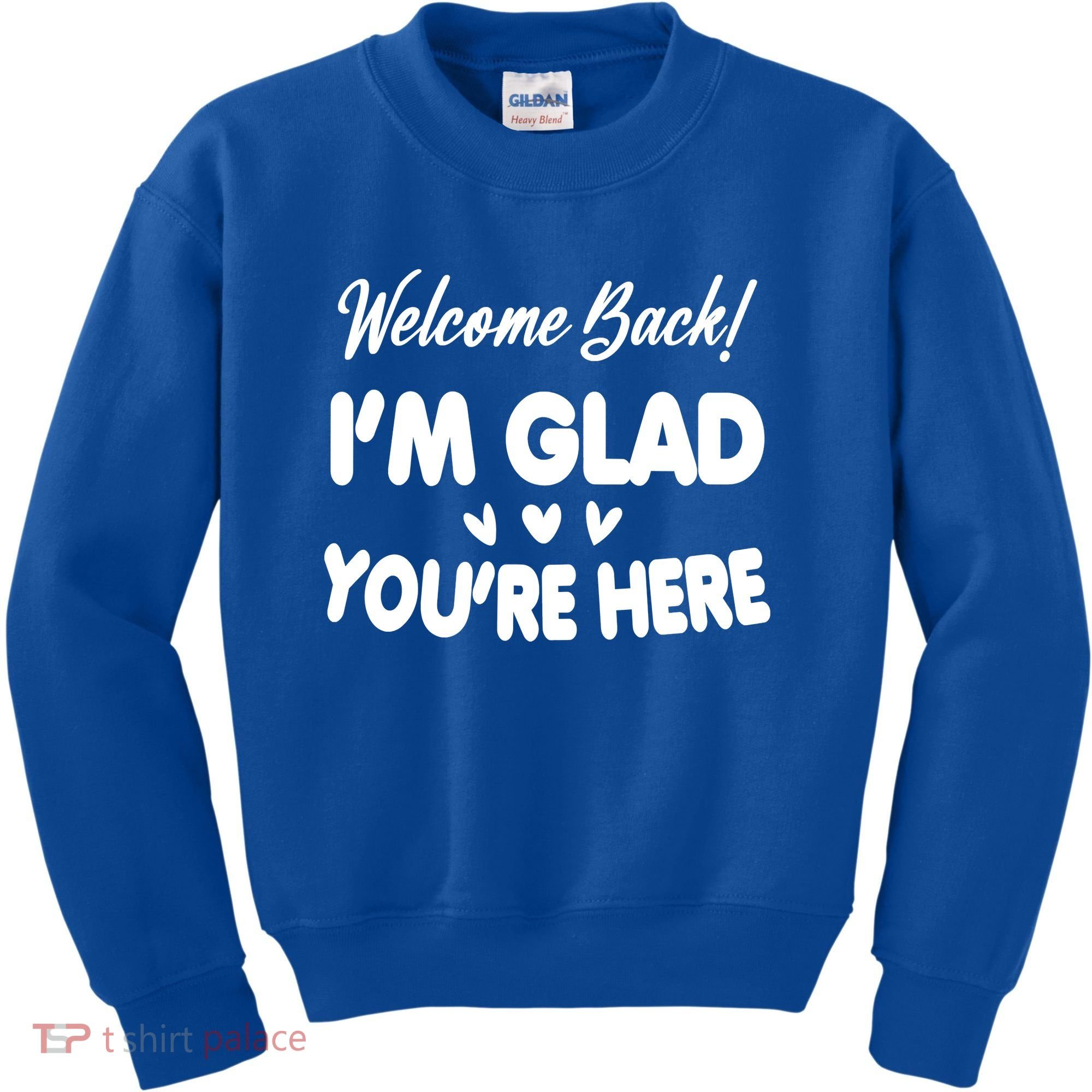 Funny Quote Welcome Back I'm Glad You're Here Teacher Kids Sweatshirt