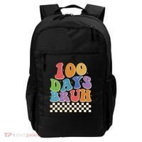 Funny Retro 100 Days Bruh 100 Days Of School Backpack thumb 0