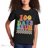 Funny Retro 100 Days Bruh 100 Days Of School Kids T-Shirt thumb 2