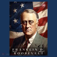 Franklin Roosevelt 32nd President Of The United States Portrait T-Shirt thumb 7