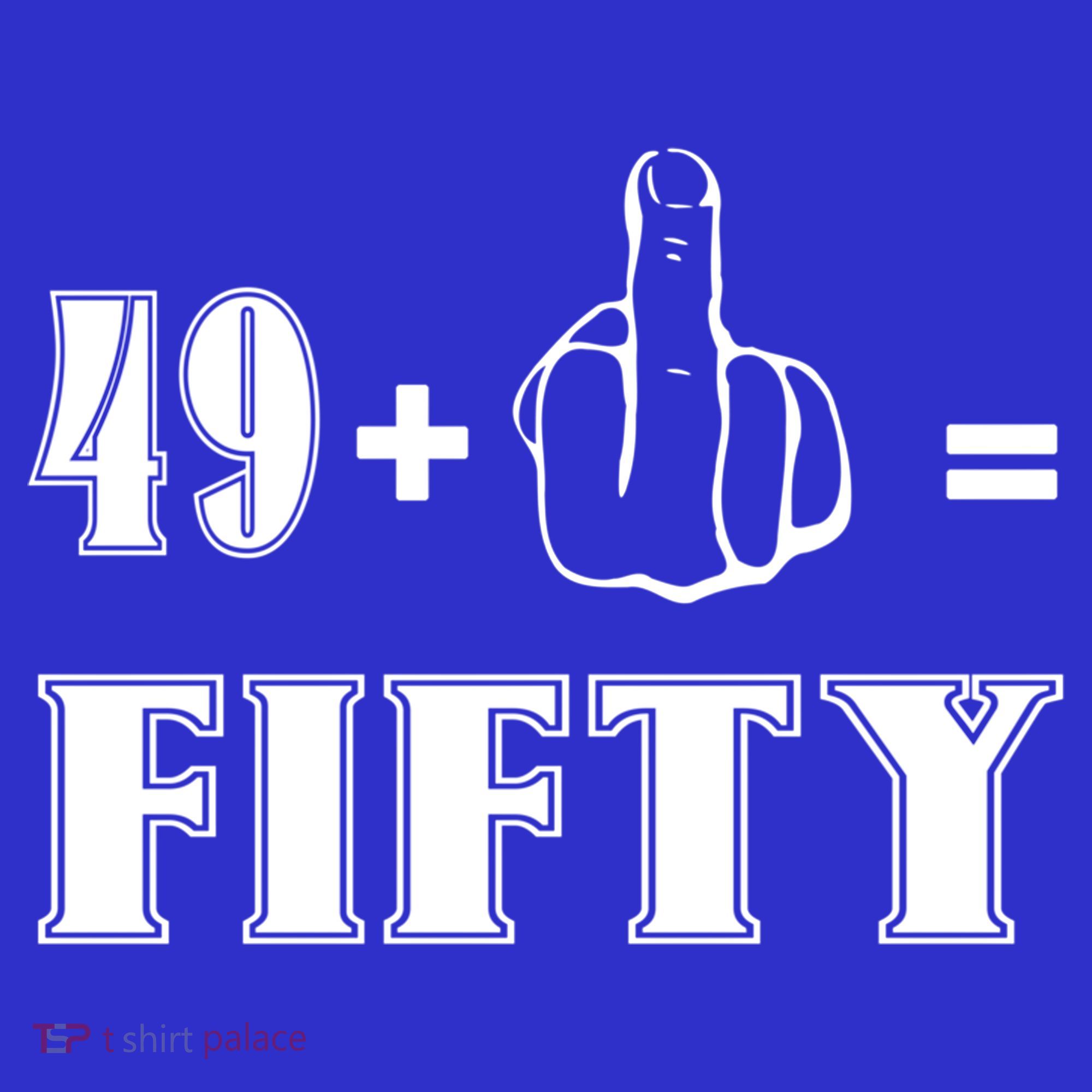 Funny Rude 50th Birthday Gift 49 Plus 1 Finger Equals 50 Funny Gift Apron