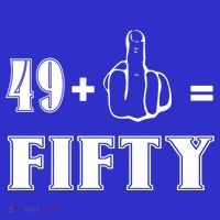 Funny Rude 50th Birthday Gift 49 Plus 1 Finger Equals 50 Funny Gift Polo thumb 2