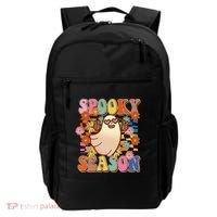 Funny Retro 60s Halloween Spooky Season Hippie Ghost Backpack thumb 0