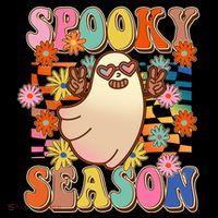 Funny Retro 60s Halloween Spooky Season Hippie Ghost Coffee Mug thumb 5