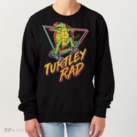 Funny Retro 80's Turtley Rad Skateboarding Turtle Women's Sweatshirt thumb 0