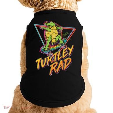 Funny Retro 80's Turtley Rad Skateboarding Turtle Doggie Tank
