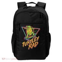 Funny Retro 80's Turtley Rad Skateboarding Turtle Backpack thumb 0