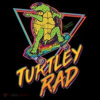 Funny Retro 80's Turtley Rad Skateboarding Turtle Women's Hoodie thumb 2