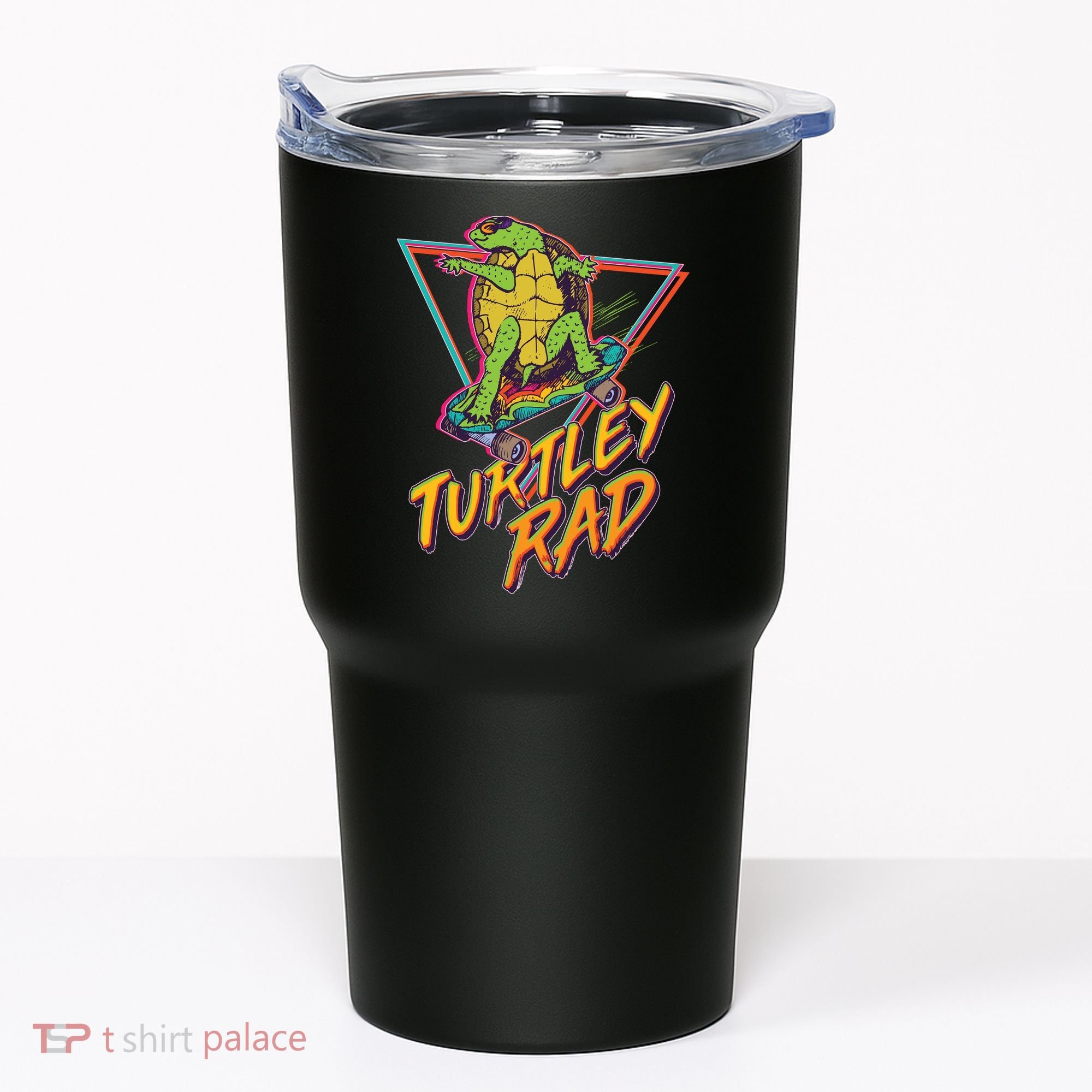 Funny Retro 80's Turtley Rad Skateboarding Turtle Tumbler