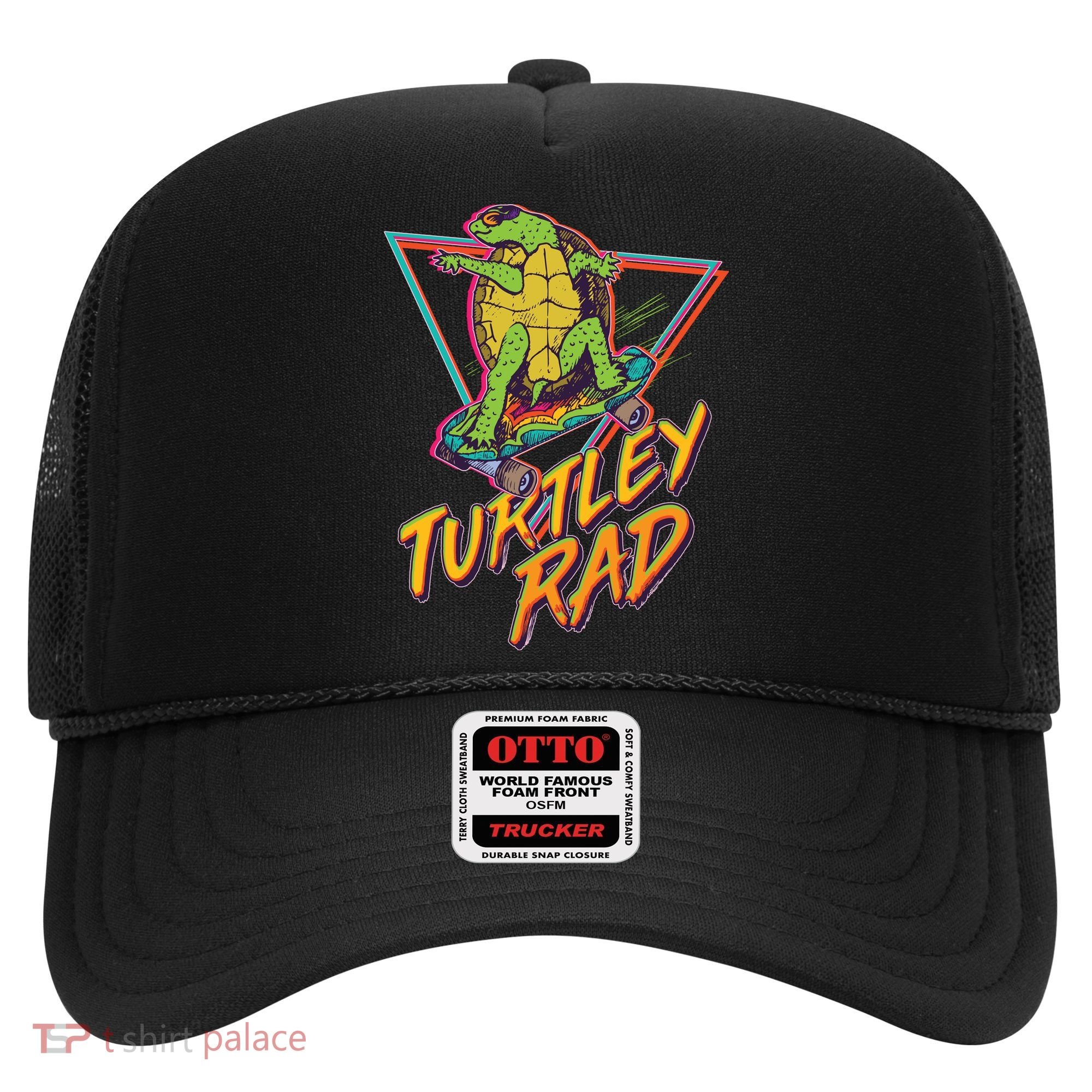 Funny Retro 80's Turtley Rad Skateboarding Turtle Hat