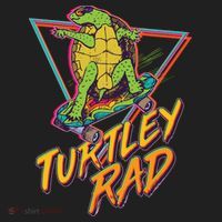 Funny Retro 80's Turtley Rad Skateboarding Turtle Hat thumb 2