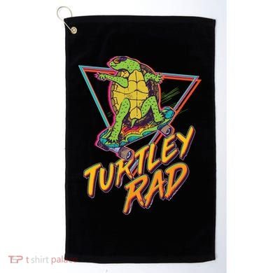 Funny Retro 80's Turtley Rad Skateboarding Turtle Golf Towel