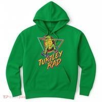 Funny Retro 80's Turtley Rad Skateboarding Turtle Hoodie thumb 0