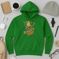 Funny Retro 80's Turtley Rad Skateboarding Turtle Hoodie thumb 3