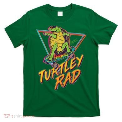 Funny Retro 80's Turtley Rad Skateboarding Turtle T-Shirt