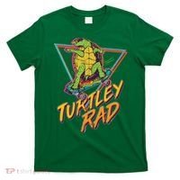 Funny Retro 80's Turtley Rad Skateboarding Turtle T-Shirt thumb 0