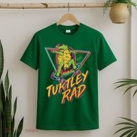 Funny Retro 80's Turtley Rad Skateboarding Turtle T-Shirt thumb 2