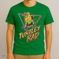 Funny Retro 80's Turtley Rad Skateboarding Turtle T-Shirt thumb 3