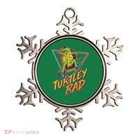 Funny Retro 80's Turtley Rad Skateboarding Turtle Ornament thumb 0