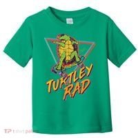 Funny Retro 80's Turtley Rad Skateboarding Turtle Toddler T-Shirt thumb 0