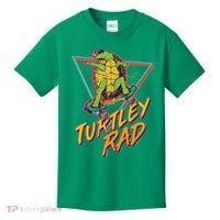 Funny Retro 80's Turtley Rad Skateboarding Turtle Kids T-Shirt thumb 0